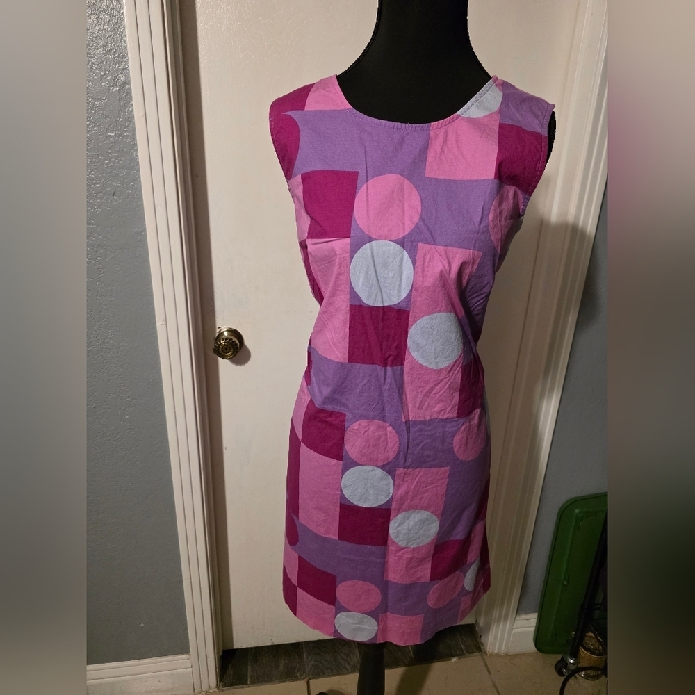 Espirit Pink Geometric Dress Size 11/12